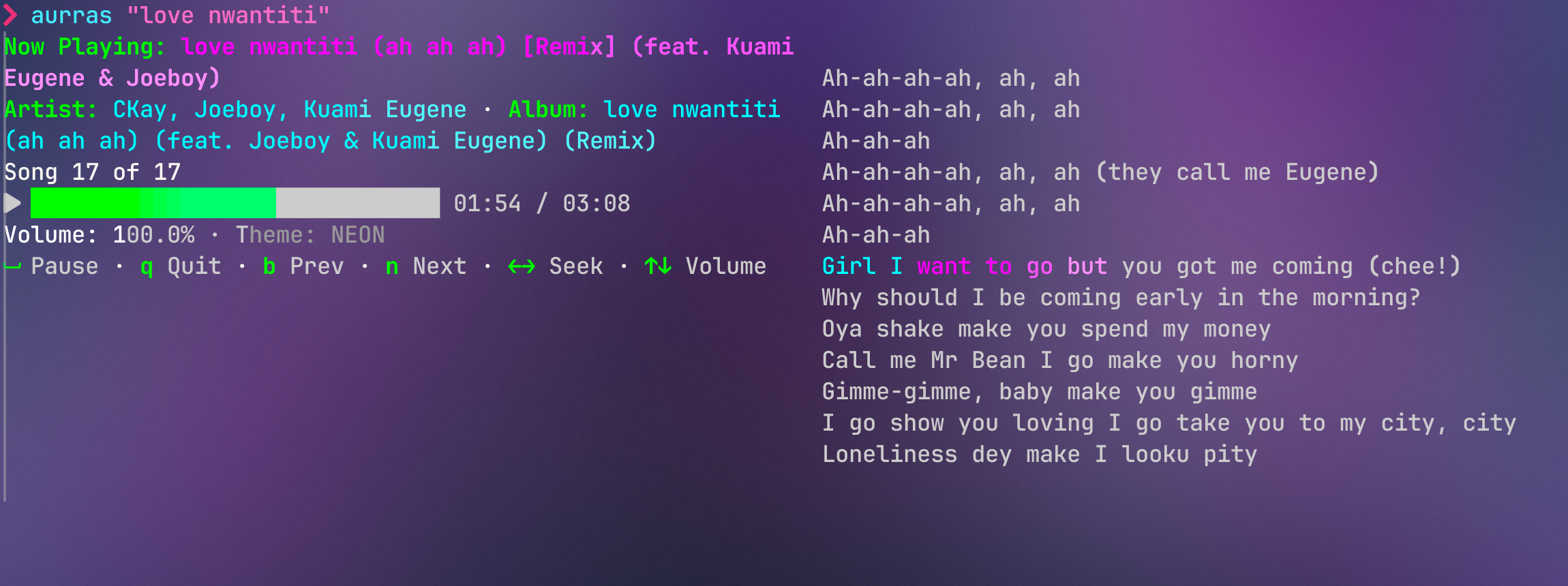 Neon Theme Preview